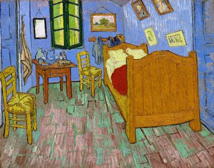 Famous paintings of House Scenes: Bedroom in Arles