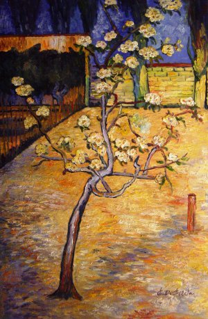 Vincent Van Gogh, Blossoming Pear Tree, Painting on canvas