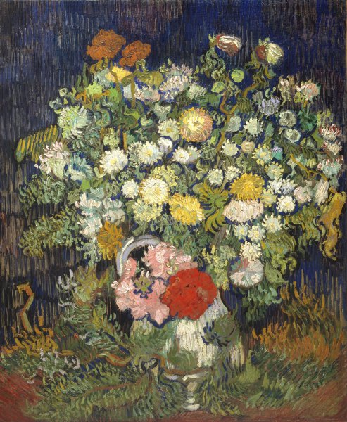 Bouquet of Flowers in a Vase. The painting by Vincent Van Gogh