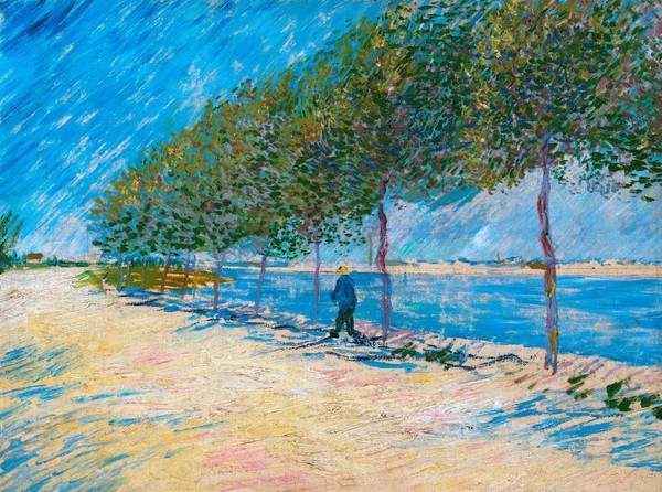 By the Seine. The painting by Vincent Van Gogh