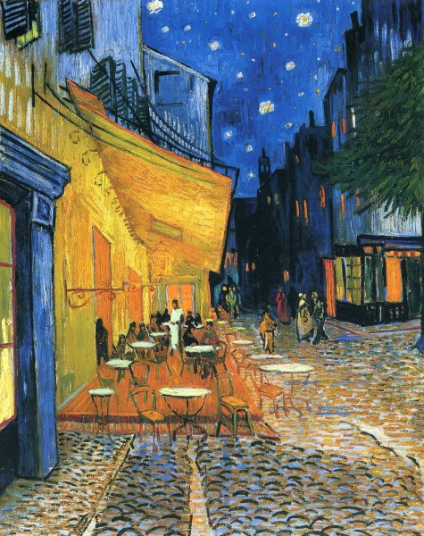 A Cafe Terrace on the Place du Forum. The painting by Vincent Van Gogh