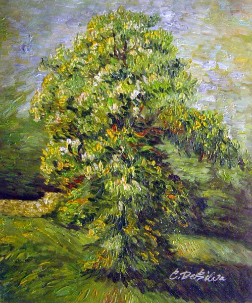 Chestnut Tree In Bloom. The painting by Vincent Van Gogh