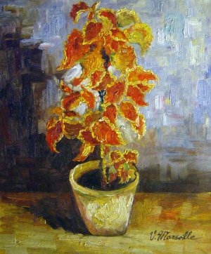 Famous paintings of Florals: Coleus Plant In A Flower Pot