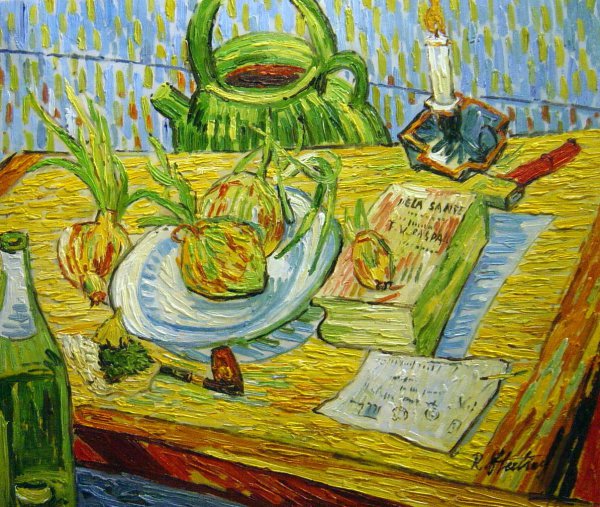 Drawing Board, Pipe, Onions And Sealing Wax. The painting by Vincent Van Gogh