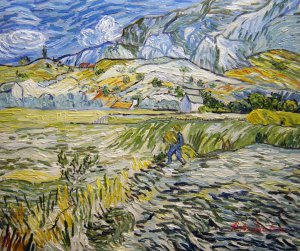 Reproduction oil paintings - Vincent Van Gogh - Enclosed Field With Peasant