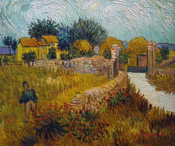 Farmhouse In Provence. The painting by Vincent Van Gogh