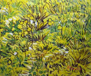 Vincent Van Gogh, Field Of Yellow Flowers, Painting on canvas