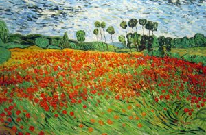 Field With Poppies, Vincent Van Gogh, Art Paintings