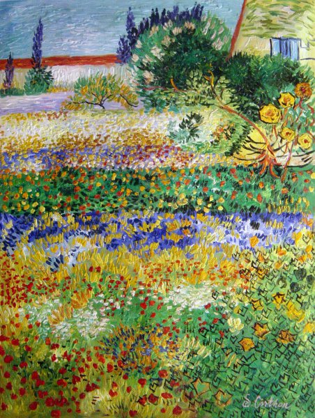 Flowering Garden. The painting by Vincent Van Gogh