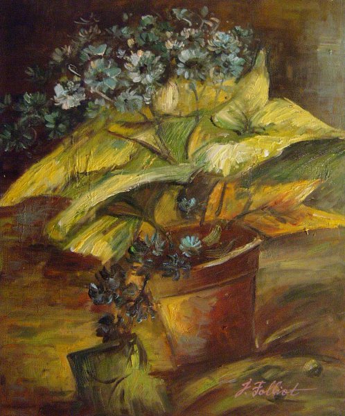 Flowerpot. The painting by Vincent Van Gogh