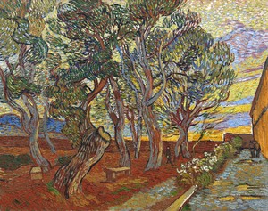 Vincent Van Gogh, Garden of the Asylum, Painting on canvas