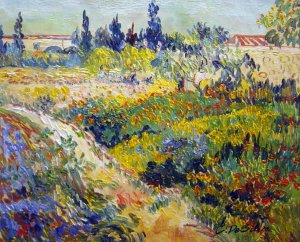 Garden With Flowers, Vincent Van Gogh, Art Paintings