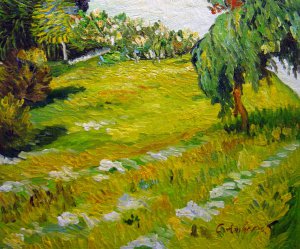 Reproduction oil paintings - Vincent Van Gogh - Garden With Weeping Willow