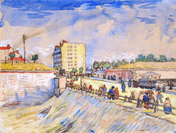 Gate in the Paris Ramparts. The painting by Vincent Van Gogh