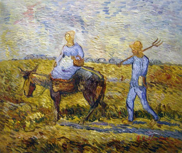 Going Out To Work. The painting by Vincent Van Gogh