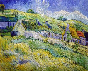 Vincent Van Gogh, Group Of Cottages, Painting on canvas
