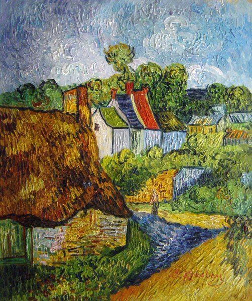 Houses in Auvers. The painting by Vincent Van Gogh