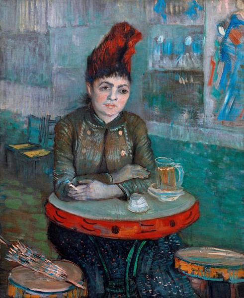 In the Cafe - Agostina Segatori in Le Tambourin. The painting by Vincent Van Gogh