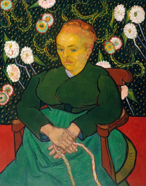 La Berceuse (Woman Rocking a Cradle; Augustine-Alix Pellicot Roulin). The painting by Vincent Van Gogh