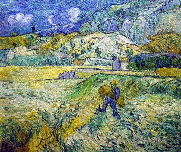 Landscape At Saint-Remy. The painting by Vincent Van Gogh