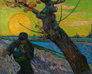 Landscape with a Sower, Vincent Van Gogh, Art Paintings
