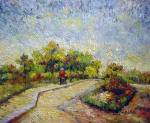 Vincent Van Gogh, Lane In Voyer d'Argenson Park At Asnieres, Painting on canvas