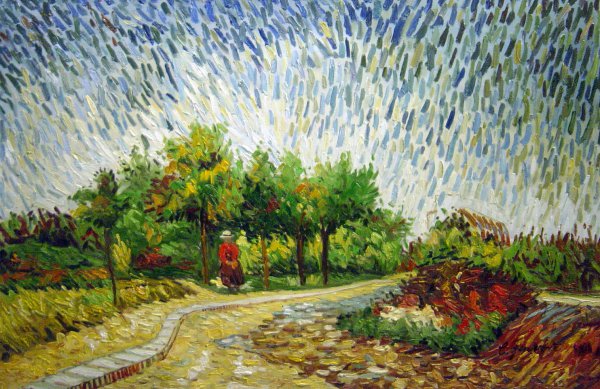 Lane In Voyer d&#39Argenson Park At Asnieres. The painting by Vincent Van Gogh