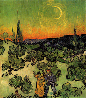 Vincent Van Gogh, Moonlit Landscape, Painting on canvas