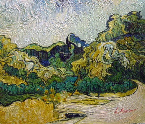 Mountains At Saint-Remy. The painting by Vincent Van Gogh