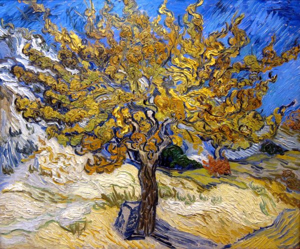 Mulberry Tree. The painting by Vincent Van Gogh