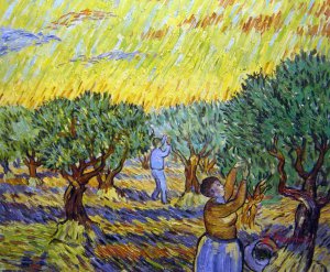 Vincent Van Gogh, Olive Grove With Picking Figures, Painting on canvas