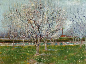 Vincent Van Gogh, Orchard in Blossom (Plum Trees), Painting on canvas