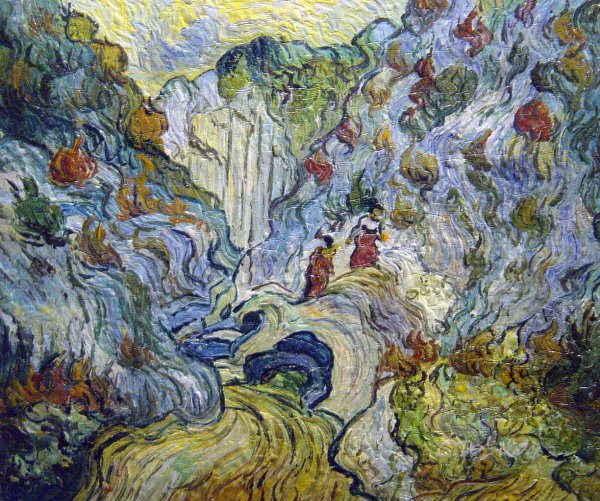 Path Through A Ravine. The painting by Vincent Van Gogh