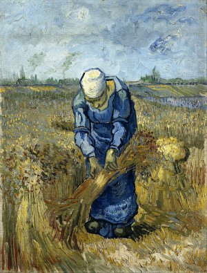Vincent Van Gogh, Peasant Woman Binding Sheaves, Painting on canvas