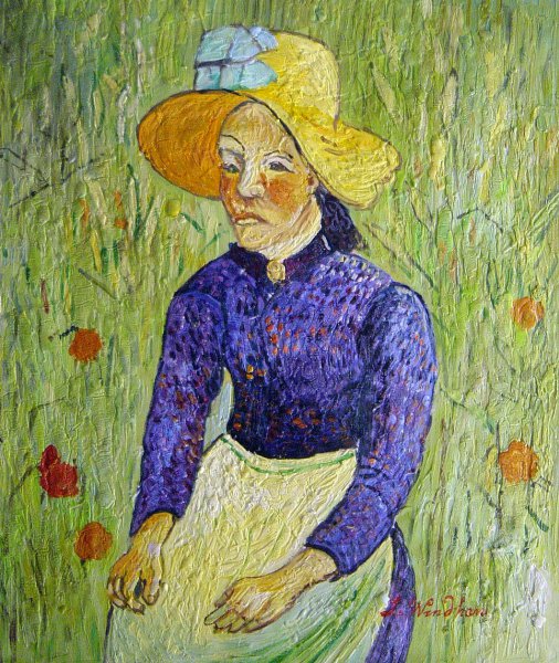 Peasant Woman With Straw Hat. The painting by Vincent Van Gogh