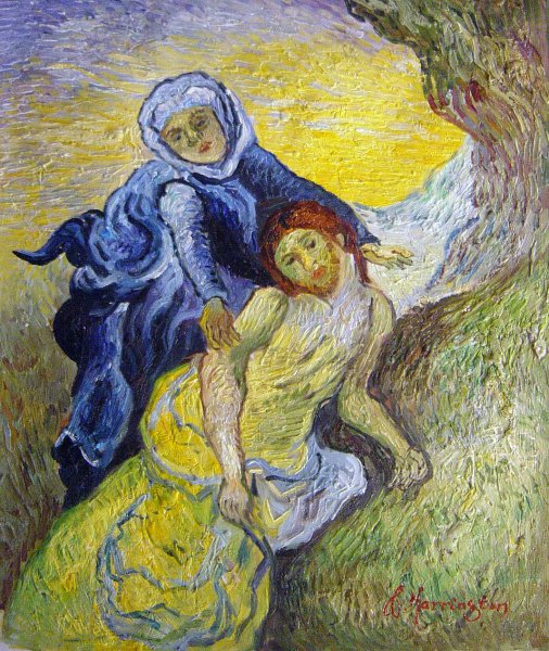Pieta. The painting by Vincent Van Gogh
