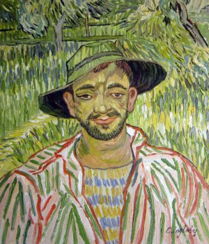Vincent Van Gogh, Portrait Of A Young Peasant, Painting on canvas
