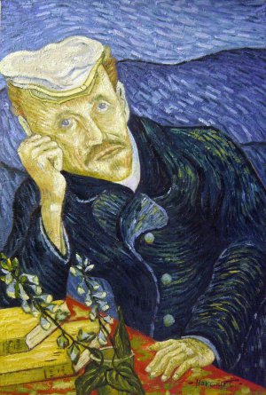 Vincent Van Gogh, Portrait Of Dr. Gachet, Painting on canvas