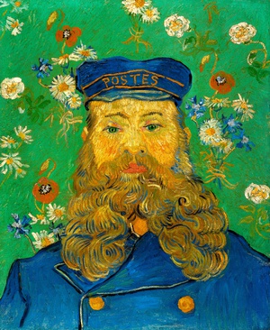 Postman (Portrait of Joseph Roulin), Vincent Van Gogh, Art Paintings