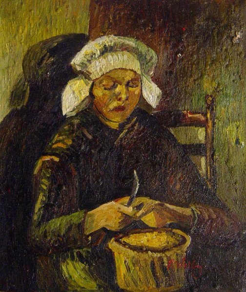 Potato Farmer. The painting by Vincent Van Gogh
