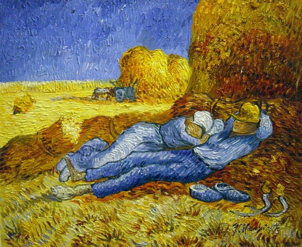 Rest From Work. The painting by Vincent Van Gogh