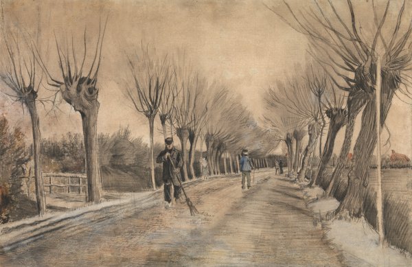 Road in Etten. The painting by Vincent Van Gogh