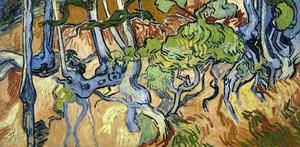 Vincent Van Gogh, Roots and Tree Trunks, Painting on canvas