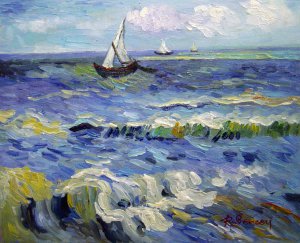 Seascape At Saintes-Maries, Vincent Van Gogh, Art Paintings