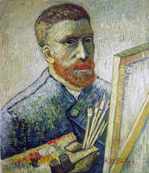 Self-Portrait In Front Of The Easel. The painting by Vincent Van Gogh