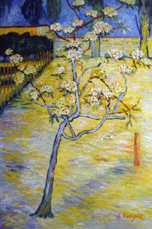 Small Pear Tree In Blossom, Vincent Van Gogh, Art Paintings