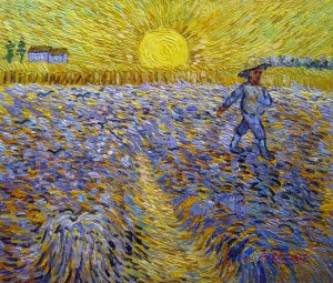 Vincent Van Gogh, Sower With Setting Sun, Painting on canvas