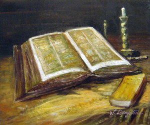 Vincent Van Gogh, Still Life With Open Bible, Painting on canvas