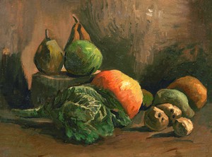 Vincent Van Gogh, Still Life with Vegetables and Fruit, Painting on canvas