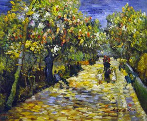 Vincent Van Gogh, The Avenue with Flowering Chestnut Trees, Painting on canvas